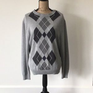 Men’s Sz Large David Taylor Argyle Sweater